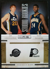Paul George 014/499 Gordon Hayward ROOKIE & Stars Gold 2010-2011 Jazz Pacers RC