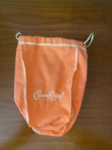 Peach Crown Royal Canadian Whiskey Orange 750ml Drawstring Bag - Picture 1 of 2