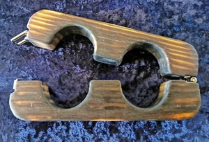 Handschellen Handfessel Fußfessel Handpranger Fußpranger 8 Holz L - Bild 1 von 3