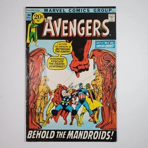 Marvel Comics Los Vengadores #94 En muy buen estado/buen estado 1971 edición clave primera aparición mandroides - Imagen 1 de 9