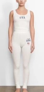 SKIMS Soft Lounge Rib Tank + Leggings Conjunto Equipo EE. UU. Blanco Pequeño - Imagen 1 de 10