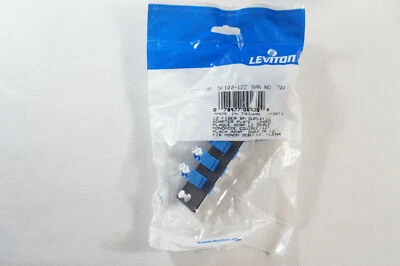 Leviton Duplex LC Mounting Plate - Ceramic / SM, Model # 5F100-12Z - Image 1 of 3