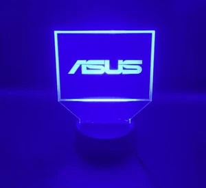 Asus Edge beleuchtete LED 16 Farben Leuchtschild Auto Audio Beleuchtung Garage Spiel - Bild 1 von 5