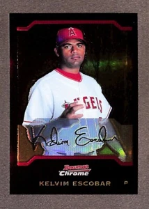 2004 Bowman Chrome #47 Kelvim Escobar Gold Refractor /50 - Picture 1 of 3