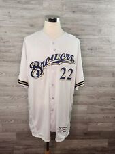 Christian Yelich Milwaukee Brewers Authentic On-Field White Jersey Size 56 New