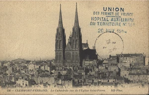Clermont-Ferrand 63 Cathédrale CPA adressée à Mme Boudet Fernand 34 Roujan 1914 - Picture 1 of 2