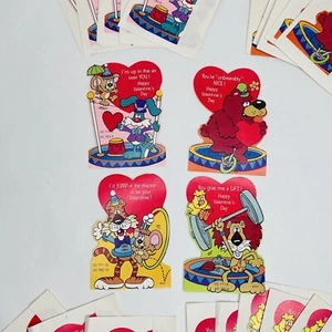 AGC Valentinskarten Zirkusakte Löwe Tiger Bär Hase (4 Szenen) LOT unbenutzt - Bild 1 von 12