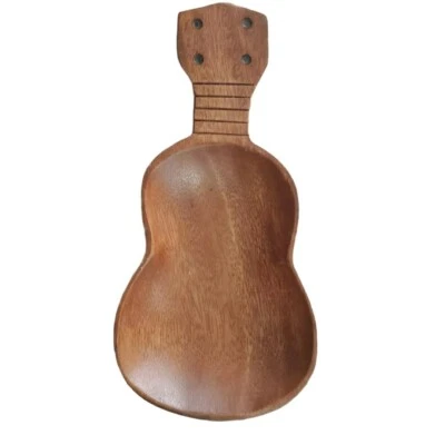 Wooden Handmade Carved Small Guitar Trinket Wooden Tray - Image 1 of 4