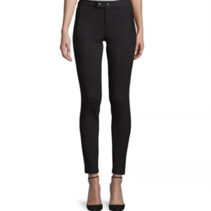 $245 VINCE Black Ponte Knit Ski Pants Skinny Trouser SLEEK Polished Seasonless 8 - Picture 1 of 20