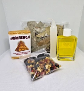 DESPOJO FIN DE AÑO PROTECCION ALEJA LAS MALAS ENERGIAS ROMPE BRUJERIA KIT - Picture 1 of 6
