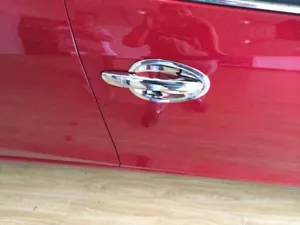 Chrome Side Door Handle Protector Cover Trim For Mazda 3 Axela 2014-2019 - Foto 1 di 5