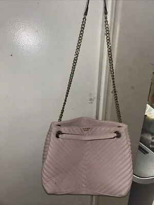 Victoria's Secret Large quilted shoulder Tote Pink Preowned Gently Used - Image 1 of 4