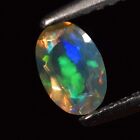 6x4mm 1pc Oval Natural Play-of-Color Crystal Welo Opal, Ethiopia