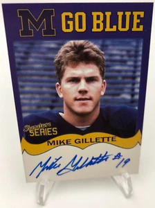 TK Legacy MIKE GILLETTE AUTO Signed M GO BLUE MGB136 Card MICHIGAN WOLVERINES - Picture 1 of 7