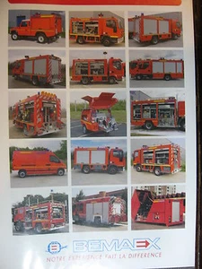 SAPEURS POMPIERS FEUILLET CATALOGUE PRODUCTION BEMAEX - Imagen 1 de 1