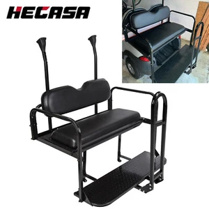 For Club Car Precedent Golf Cart Flip Folding Rear Back Seat Kit With/Grab Bar - Picture 1 of 24