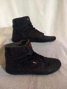 LEVI'S Mens Black Canvas High Top Sneakers, Size: 9      #MT12-16 - Picture 1 of 8