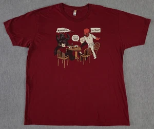 Star Trek Star Wars Shirt Parody Poker Adult 3XL Woot Burgandy Short Sleeve - Picture 1 of 6