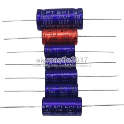 2pcs 1.5uF-470uF 100V Speaker Frequency Divider Crossover Non-Polarity Capacitor - image 1 of 4