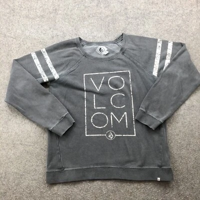 Volcom Sweatshirt Boys Medium Gray Sweater Pullover Fleece Crew Neck - Image 1 of 4