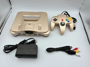 Nintendo 64 Limited Edition Gold Konsole Controller Kabel Set getestet funktioniert - Bild 1 von 16