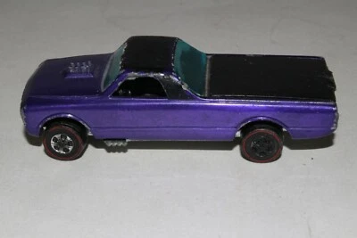 HOT WHEELS REDLINES CUSTOM FLEETSIDE, METALLIC PURPLE, HONG KONG, ORIGINAL - Image 1 of 4