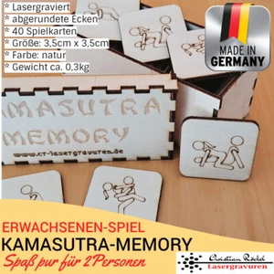 Kamasutra Memory aus Holz Sexy Paare Liebe Erotik Sex Pärchenspiel - Bild 1 von 3