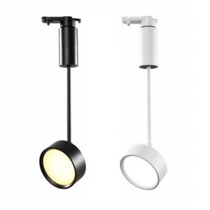 Lámpara de techo de riel LED 12W de 2 líneas con lámpara de riel foco giratorio de varilla larga - Imagen 1 de 23