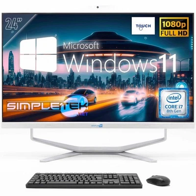 All In One 24" Fhd Touch I7 8Th Gen Win11 Ram 32 Gb Ssd 2 Tb Pc Fisso Webcam 2K - Image 1 of 4