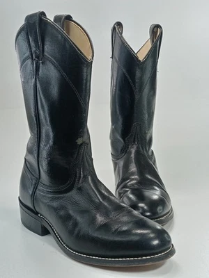 Vintage Laredo Women’s Black Leather Roper Western Cowboy Boots USA Made Size 8M - Image 1 of 4