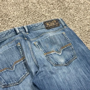 Pantalones de mezclilla holgados de diseñador Y2K Diesel Korrik de colección para hombre 38x32 azul lavado - Imagen 1 de 8