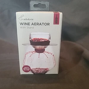 Rabbit Wine Aerator with no drip stand and sediment strainer New in Box - Picture 1 of 5