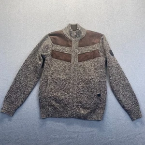 Suéter Buffalo David Bitton Forrado de Vellón con Cremallera Gris/Marrón Para Hombre Talla M NUEVO - Imagen 1 de 15