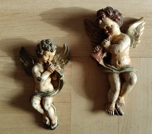 Putten Pärchen mit Blasinstrumenten antik - Bild 1 von 5