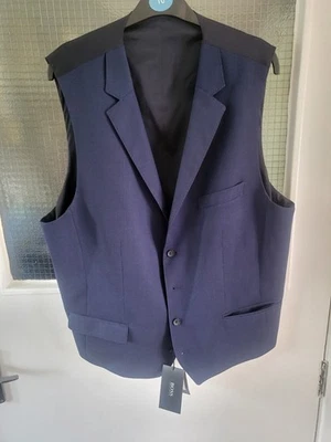 New Hugo Boss Men's Navy Blue Waistcoat RRP £169 Size 56 Formal Wedding Smart - Image 1 of 4