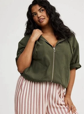 SUDADERA CON CAPUCHA DE ALGODÓN RECORTADO PROFUNDIDADES PROFUNDAS TALLA 00 (M/L - 10) TÓRRIDA Foto 1 de 4