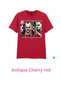 Camiseta de Halloween de personajes clásicos de películas de terror S/M/L/XL/XXL en varios colores - Imagen 1 de 7