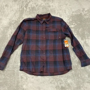 Bass Outdoor Mens Plaid Stretch Flannel Shirt L Fudge NWT 6418 - Picture 1 of 8