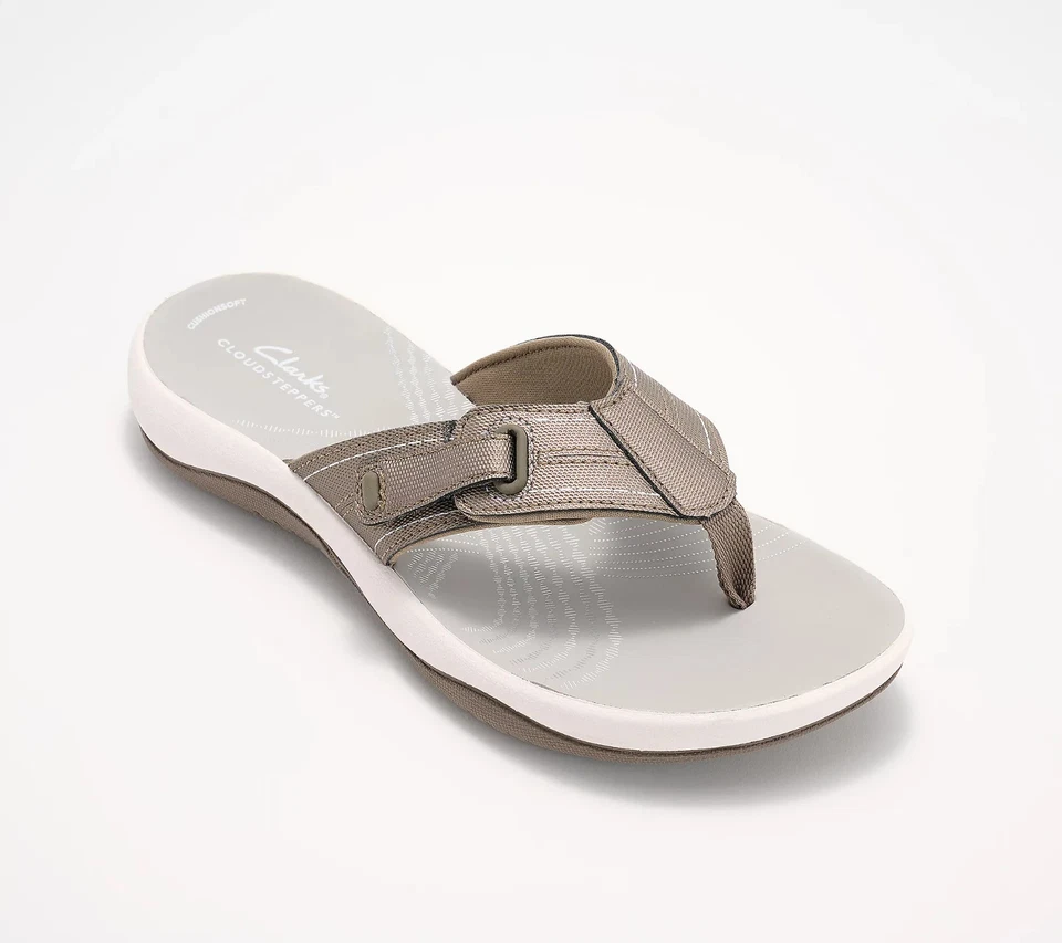 Sandalias de Tanga Clarks Cloudsteppers - Lazo Sunmaze - Estaño - 7M A710976 NUEVAS Foto 1 de 1