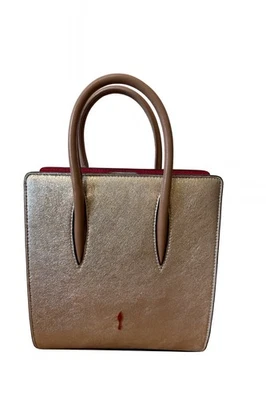 Christian Louboutin Paloma Tote Floral Python Metallic Gold Spikes - Image 1 of 4