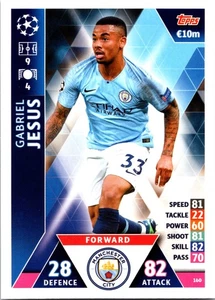 2018-19 Topps Match Attax UEFA Champions League Gabriel Jesus #160 - Bild 1 von 2