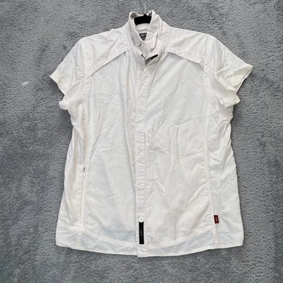 Camisa Rei para mujer grande blanca UPF 30 Ripstop manga gorra senderismo ventilada abotonada Foto 1 de 4