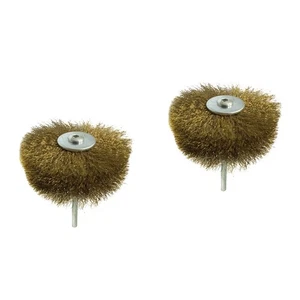 2 Count Wire Flower Head Abrasive Buffing Wheel Steel Brush Wheels - Picture 1 of 12