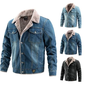 Mens Jacket Fleece Coat Polyester Fabric Slightly Stretch Solid Pattern - Picture 1 of 22