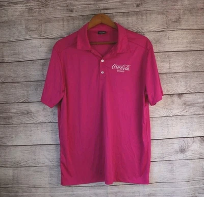 Camisa Polo Coca Cola Grande Rosa Especiado Fucsia Golf Manga Corta  Foto 1 de 3