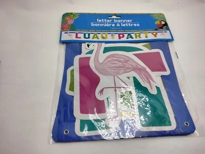 LUAU PARTY Letra Banner Flamenco 7 Pies Foto 1 de 4