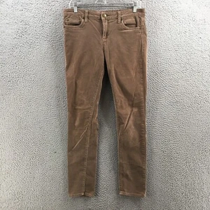 KUT from the Kloth Mia Toothpick Skinny Corduroy Jeans Womens 10 Brown Mid Rise - Picture 1 of 17