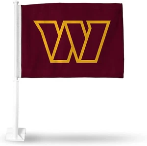 NFL Washington Commanders Logo on Maroon Car Window Flag by Rico Industries - Picture 1 of 1