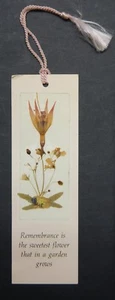 Vintage Trockenblumen Lesezeichen Geschenkanhänger gebraucht 1986 SnapDragon Floral Design Kanada - Bild 1 von 4