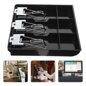 Cash Register Drawer Insert Tray with Clip Portable Money Organizer Box - Picture 1 of 12